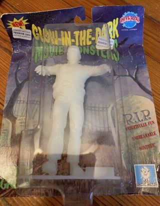 Frankenstein Monster Universal Monsters Glow Figure On Card $5.  95