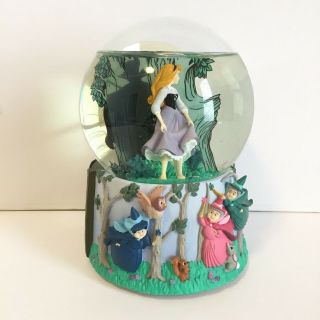 Disney Sleeping Beauty Maleficent Musical Snow Globe Once Upon Dream Waltz