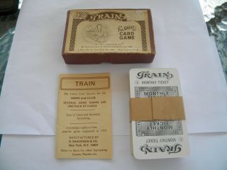 Vintage 1904 Trains The Great Card Game B.  Shackman Co.  Mib