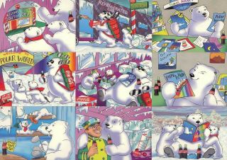 1996 Collect A Card Coca Cola South Pole Vacation Polar Bear 1 - 50 Card Set