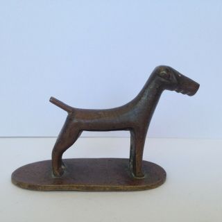 Vintage Antique Chinese Miniature Solid Bronze Dog Statue Figurine China