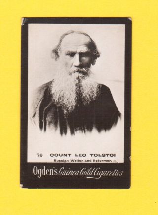 Count Leo Tolstoy Tolstoi Author Vintage Ogden 