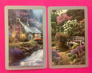 Vintage Swap Playing Cards Thomas Kinkade Country Cottage Cabin Garden Flowers