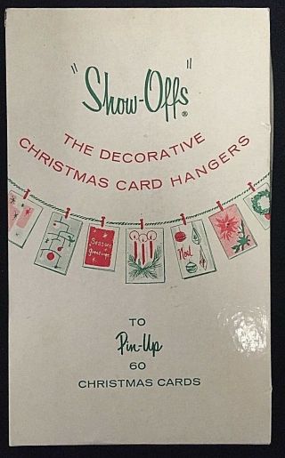 Vintage " Show - Offs " Christmas Card Hangers Box Of 60