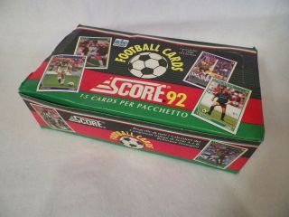 1992 Score Soccer Football Trading Card Pack Box Italian Sports Europe