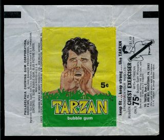 1966 Philadelphia Gum Tarzan Wax Pack Wrapper Ex Cond
