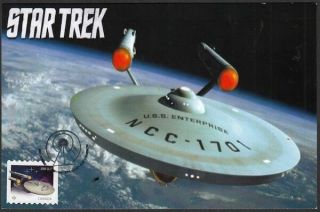 Canada 2913.  1 - Star Trek 50th Ann - Starship Enterprise Stamp On Maximum Card