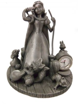 Snow White And Forest Friends Pewter Clock - Disney Princess Exclusive