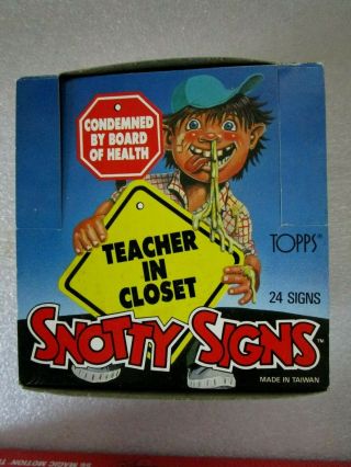 1986s Topps Box Of 24 Snotty Signs 473 In Packages