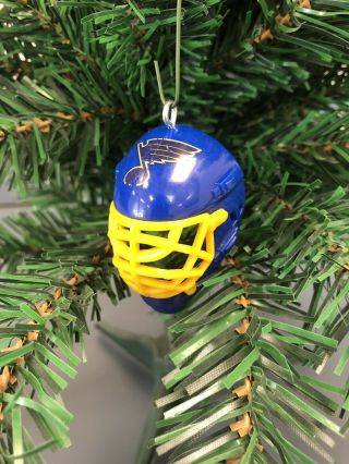 St.  Louis Blues Nhl Helmet Christmas Ornament