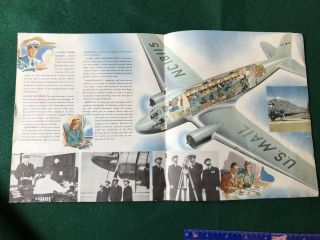 Pan American Grace Airlines 1930’s - 40’s Panagra Route DC - 3 S.  America Brochure 3