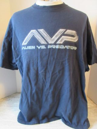 2004 Avp Alien Vs Predator Wal - Mart Dvd Release Blue T - Shirt Size Xl