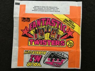 A&bc 1972 Fantastic Twisters 2p Wax Gum Wrapper " Bazooka " Advert Variant - Fcc