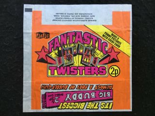A&bc 1972 Fantastic Twisters 2p Wax Gum Wrapper " Big Buddy " Advert Variant - Fcc