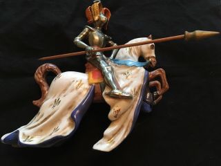Vintage Zaccaguini Jousting Knight On Horse,  From Italy Price
