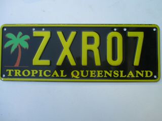 C1997 Queensland Tropical Zxr Optional Graphic Palm Tree Licence Plate