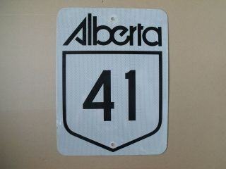 Alberta Canada Wildrose Country Primary Highway 41 Route Road Sign Real