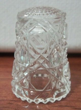 Thimble - Cut Glass - Clear