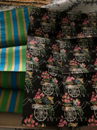 Vintage Artcrest Fold A Roll All Occasion Gift Wrap Paper stripe floral 1960s 4