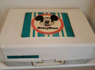 Vintage Walt Disney Mickey Mouse Record Player Sears By General - Electric