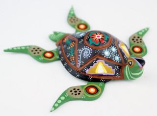 Oaxacan Wood Carving Roberta Angeles Sea Turtle Oaxaca Mexican Folk Art Alebrije