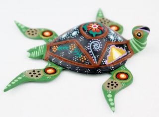 Oaxacan Wood Carving Roberta Angeles Sea Turtle Oaxaca Mexican Folk Art Alebrije 3