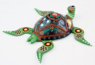 Oaxacan Wood Carving Roberta Angeles Sea Turtle Oaxaca Mexican Folk Art Alebrije 4
