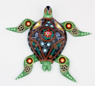 Oaxacan Wood Carving Roberta Angeles Sea Turtle Oaxaca Mexican Folk Art Alebrije 5