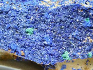 A 100 Natural Bright Blue Azurite Crystal Cluster From Morocco 73.  8gr E