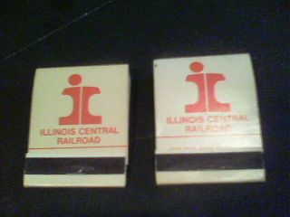 2 Illinois Central Railroad Matchbook