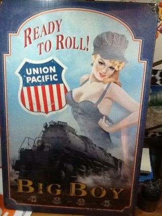 Union Pacific Big Boy Pin Up Metal Sign
