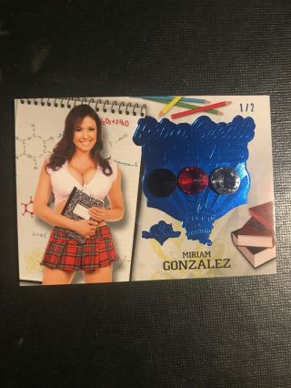 2019 Benchwarmer 25 Years Miriam Gonzalez Blue Foil Extra Credit Gems Card /2