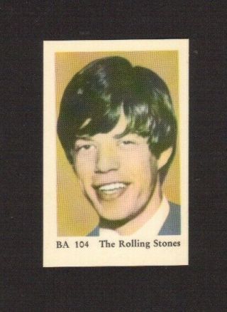 Mick Jagger Of The Rolling Stones Vintage 1965 Swedish Trading Card Ba104