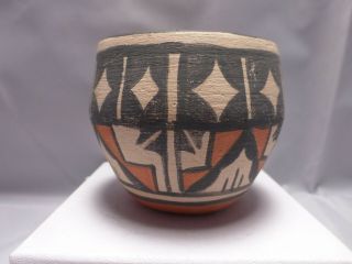 Vintage Jemez Pueblo Pottery Pot Handcrafted Painted Signed X Lucero 3
