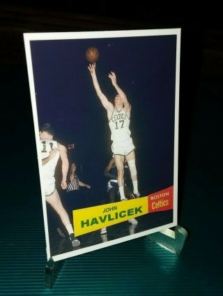 Boston Celtics John Havlicek 1957 - 58 Rc Style Custom Art Card Blank Back