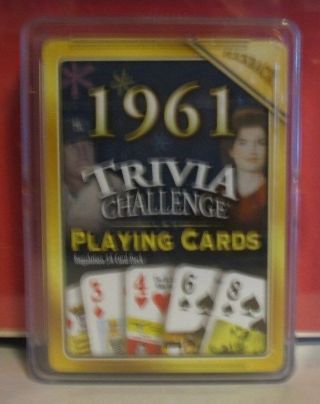 1960 1961 1962 1964 1965 1967 1968 Trivia Challenge Playing Cards