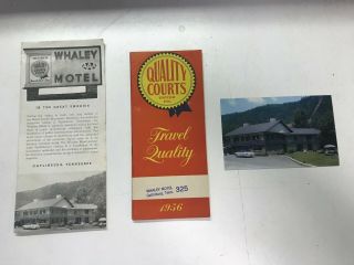 Vintage 1956 Gatlinburg Tennessee Whaley Hotel Tourist Brochure Postcard