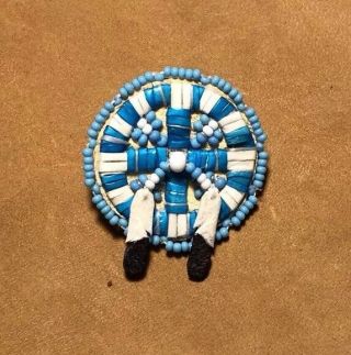 One Totally Native American Lakota Sioux Quilled And Beaded Pin