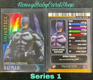 Injustice Arcade Series 1 Oop Card 33 Arkham Origins Batman Power Rare Holofoil