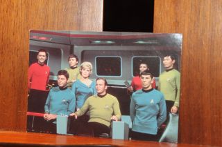 Vintage 1999 Star Trek Series Crew Bridge Of The Enterprise Postcard