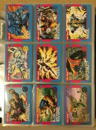1992 Marvel X - Men Series 1 Trading Cards Complete Base Set 1 - 100,  Holograms