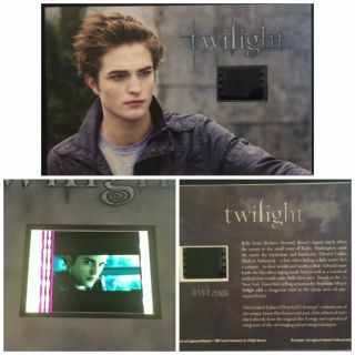 Twilight Robert Pattinson Limited Edition Film Cell 8 Numbered