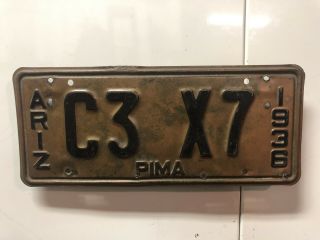 1936 Arizona Pima License Plate