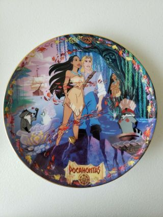 Disney Musical Memories Collector Plate 1997 Pocahontas Colors Of The Wind