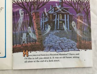 Haunted Mansion Vintage Read Along Classroom Edition Book.  Very Rare. 3