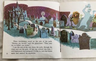 Haunted Mansion Vintage Read Along Classroom Edition Book.  Very Rare. 6