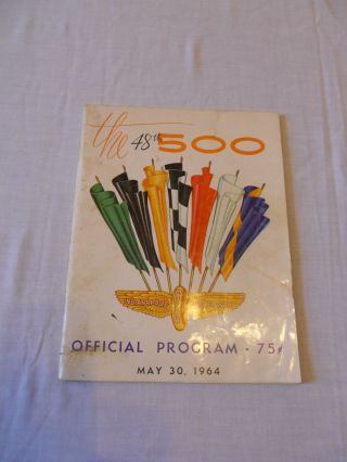 Indiana Indianapolis,  In May 30,  1964 Motor Speedway Official Program 75 Cents