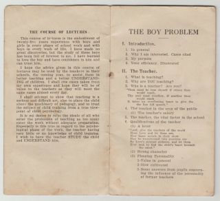 Indiana Indianapolis,  Ind.  IN Vintage The Boy Problem Booklet By James M Matheny 3