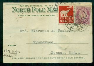 1924 Christiania,  Norway " The Trans - Polar Flight Expedition " North Pole Card