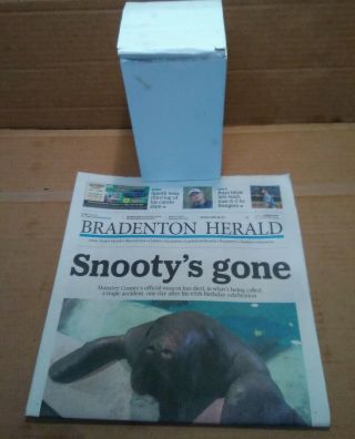 Snooty The Manatee Bobblehead 68th Birthday & Bradenton Newspaper Snootys Death